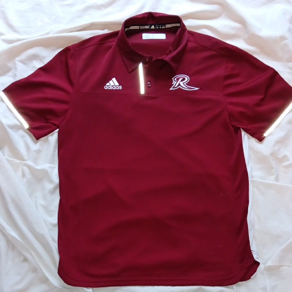Adidas Burgundy Polo Shirt with White Accents